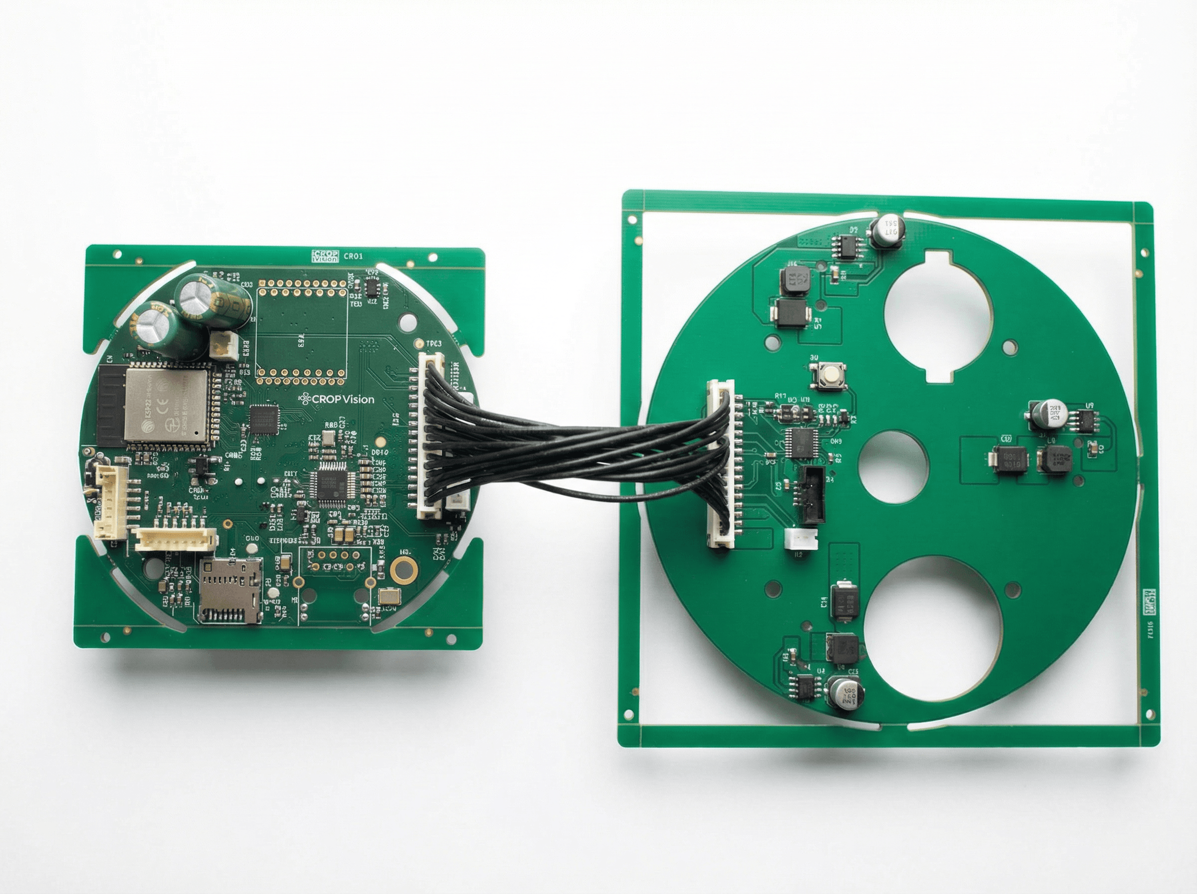 Custom PCB — Compute, power, and interface stack