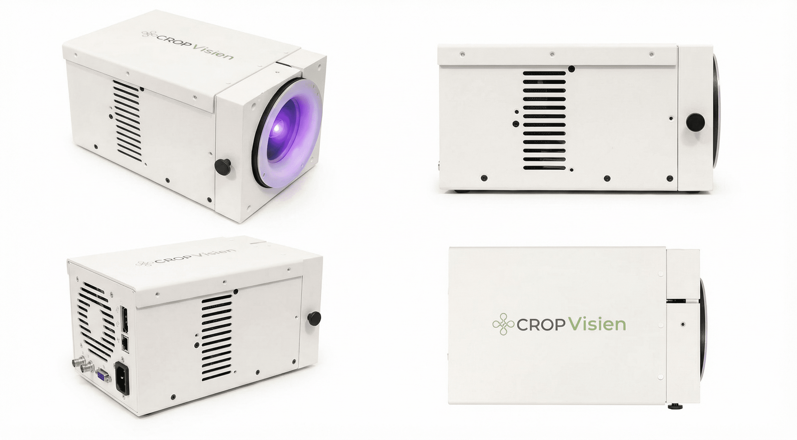 Omni Camera — Front, side, rear, and top views